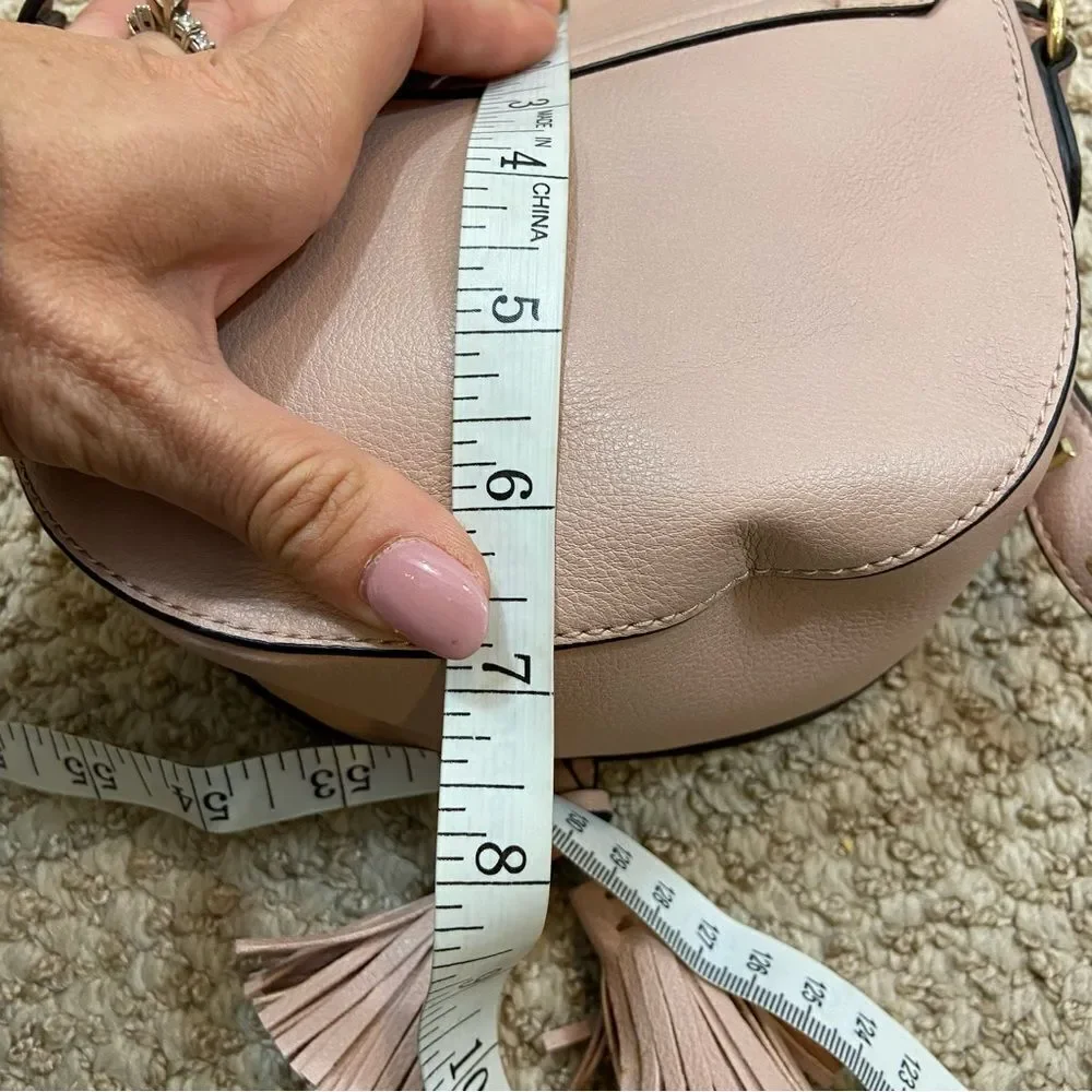 Victorias Secret Blush Pink Faux Leather Crossbody‎ with Gold Studs